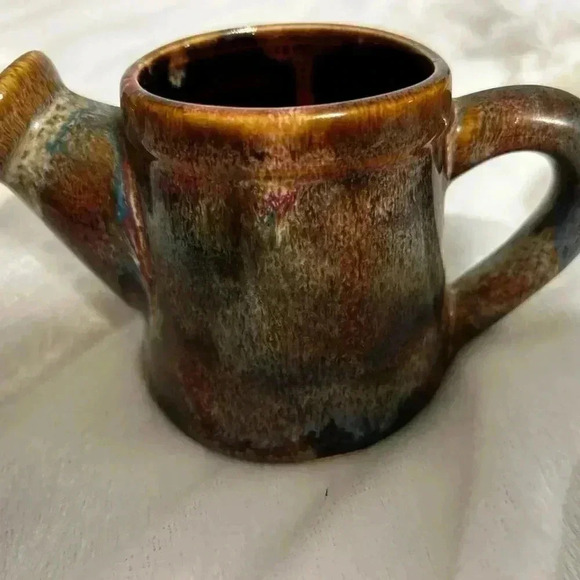 Vintage marble mini teapot, and mini watering can. 1998. Heritage pottery. - Picture 10 of 16